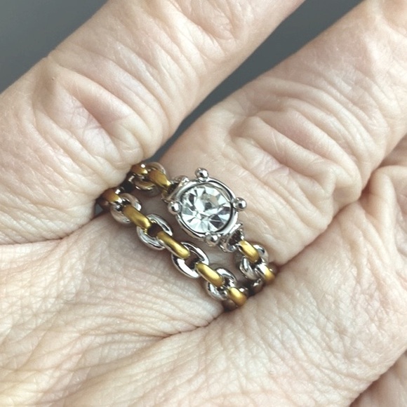 $5 add-on (w/ $25+ purchase) Silver & matte Gold Ring Set !!!  Brand New!!! - Picture 2 of 4